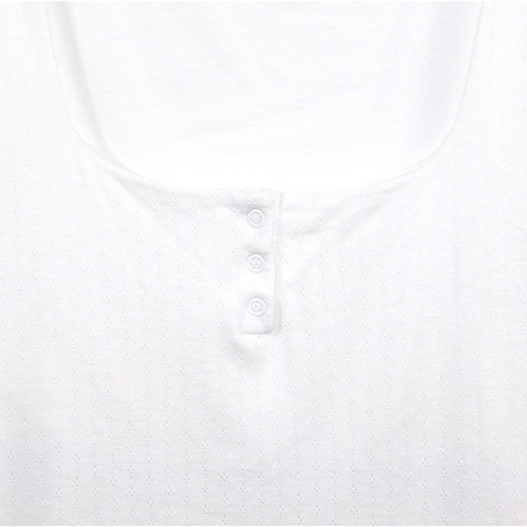 Skin Organic White Cotton Nightdress – Size 2 (Made in Peru) - Picture 4 of 11